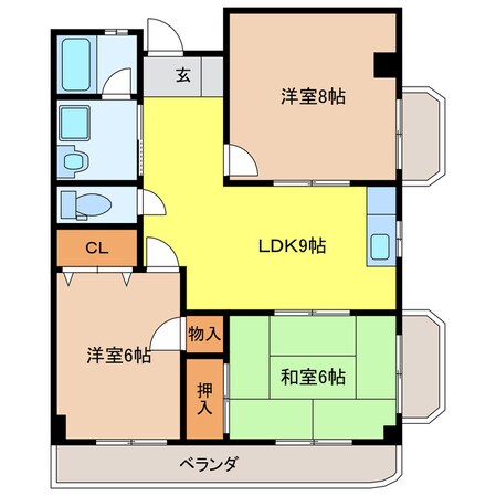 吉田グリーンハイツ　Ⅱの物件間取画像